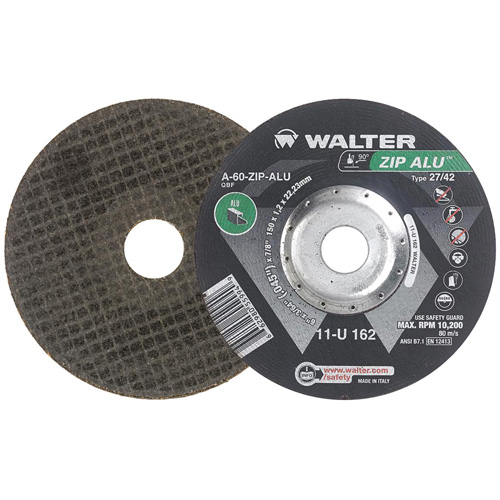 Zip Alu Cut-Off Wheel, 6" x 3/64", 7/8" Arbor, Type 27, Aluminum Oxide, 10200 RPM Haskins Industrial Inc.