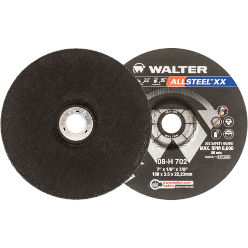 Allsteel XX Depressed Centre Grinding Wheels, 7" x 1/8", 7/8" Arbor, Type 27 Haskins Industrial Inc.