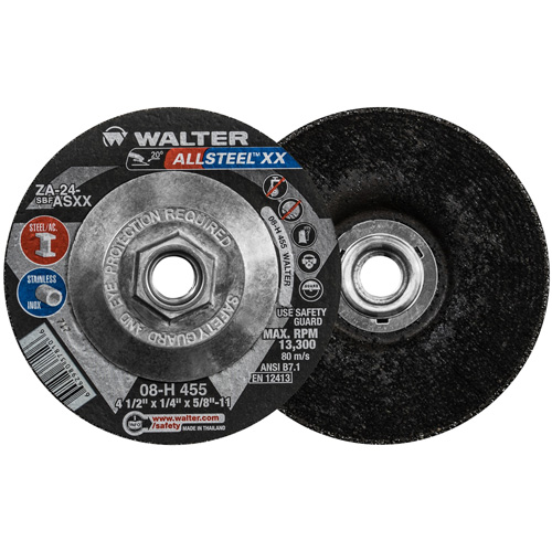 HP XX Grinding Wheel, 4-1/2" x 1/4", 5/8"-11 Arbor, Aluminum Oxide, Type 27 Haskins Industrial Inc.