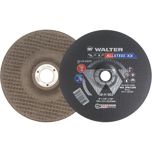 Allsteel XX Depressed Centre Grinding Wheels, 9" x 1/8", 7/8" Arbor, Type 27 Haskins Industrial Inc.