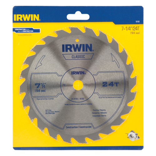 Contractor Saw Blades - Classic Series Saw Blades, 7-1/4", 24 Teeth, Wood Use Haskins Industrial Inc.