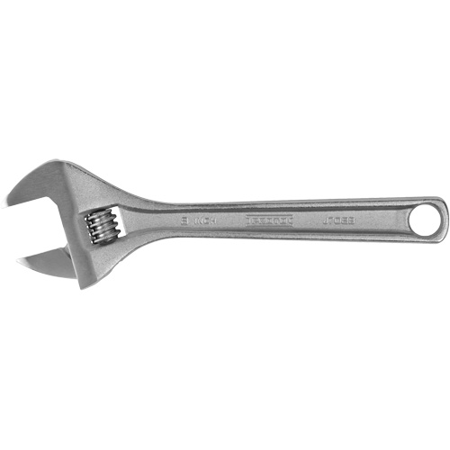 Adjustable Wrench, 8" L, 1-7/32" Max Width, Chrome Haskins Industrial Inc.