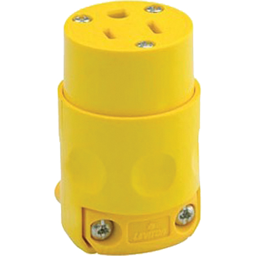Commercial Grade Straight Blade Connector, 5-15R, Plastic Haskins Industrial Inc.