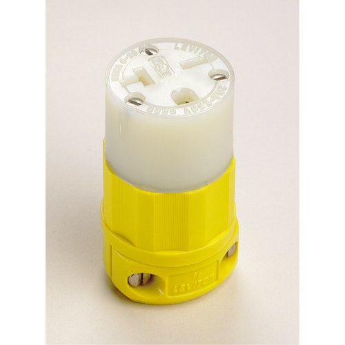 2-Pole 3-Wire Grounding Straight Blade Connector, 5-20P, Nylon Haskins Industrial Inc.