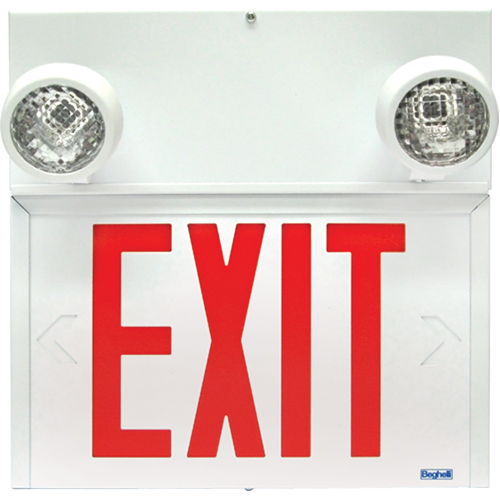 Stella Combination Signs - Exit, LED, Hardwired, 12-1/8" L x 12-1/2" W, English Haskins Industrial Inc.