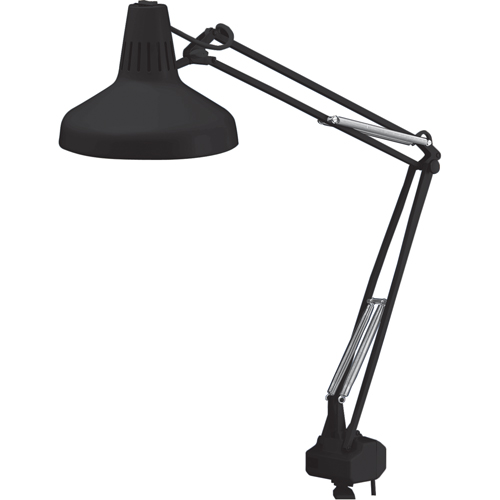 Heavy-duty Combination Task Light, 22/60 W, Fluorescent/Incandescent, 45" Neck, Black Haskins Industrial Inc.
