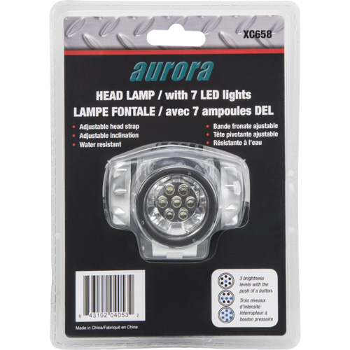 Headlamp, LED, 28 Lumens, 20 Hrs. Run Time, AAA Batteries Haskins Industrial Inc.