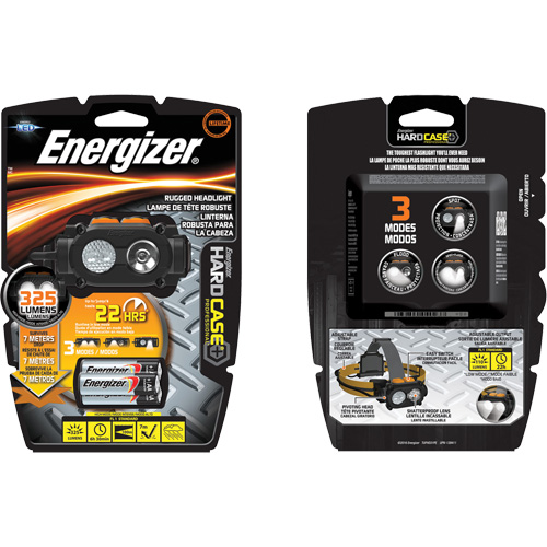 Hardcase Rugged Headlamp, LED, 325 Lumens, 6.5 Hrs. Run Time, AA Batteries Haskins Industrial Inc.