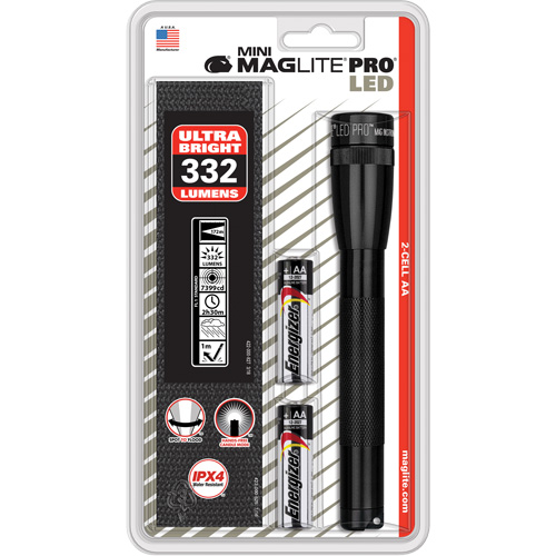 Mini&reg; PRO Flashlight, LED, 332 Lumens, AA Batteries Haskins Industrial Inc.
