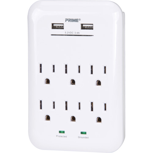 Prime&reg; USB Charger with Surge Protector Haskins Industrial Inc.