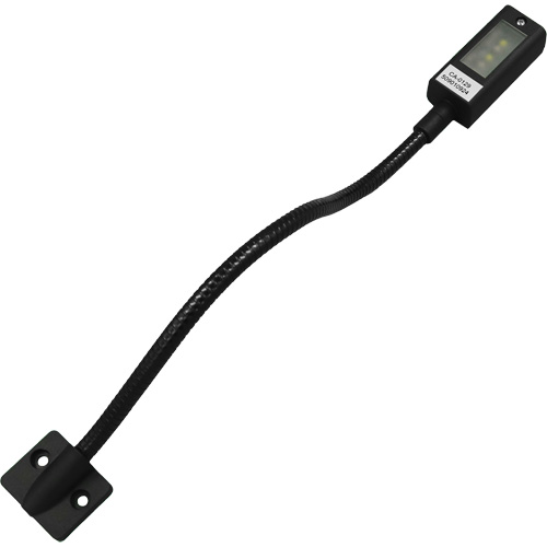 LED Gooseneck Maplight, 1 W, LED, 12" Neck, Black Haskins Industrial Inc.