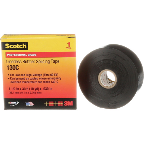 Ruban d'&eacute;pissure en caoutchouc sans doublure Scotch, 38 mm (1-1/2") " la, 9 m (30') " lo Haskins Industrial Inc.