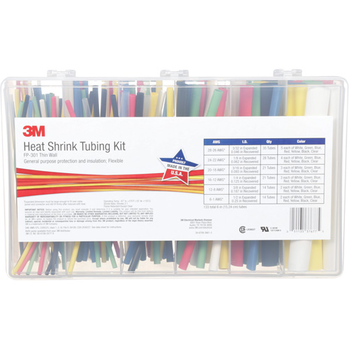 Heat Shrink Tubing, Thin Wall, 6", 0.5" (1.27cm) - 0.0938" (0.24cm) Haskins Industrial Inc.