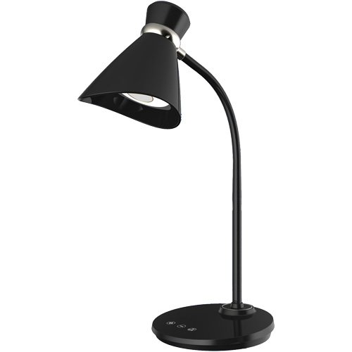 Lampe de bureau, 6 W, DEL, Col 16", Noir Haskins Industrial Inc.