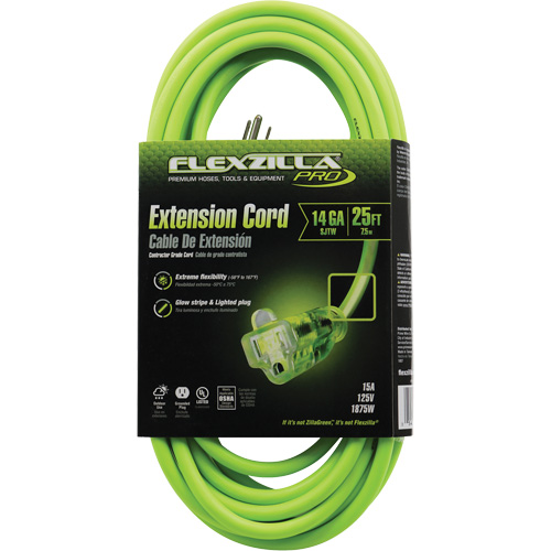 Cordon rallonge industriel Flexzilla Pro, Toutes saisons, SJTW, AWG 14/3, 15 A, 25' Haskins Industrial Inc.