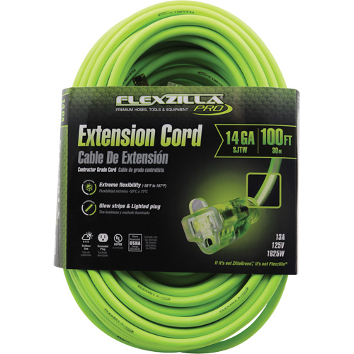 Cordon rallonge industriel Flexzilla Pro, Toutes saisons, SJTW, AWG 14/3, 15 A, 100' Haskins Industrial Inc.