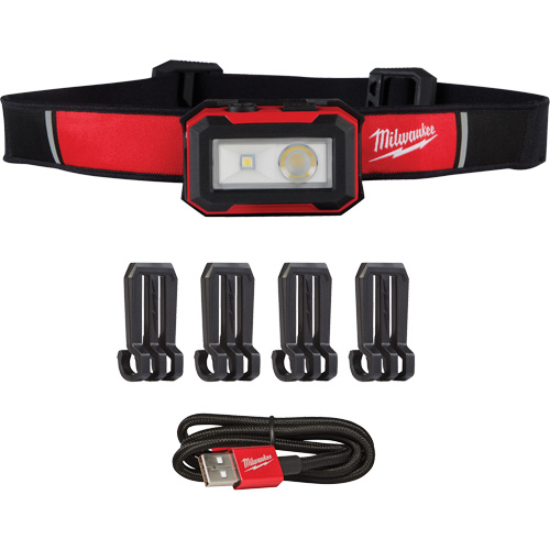Lampe frontale magn&eacute;tique et lampe de travail, DEL, 450 lumens, 2,5 hres de fonctionnement, piles Rechargeable Haskins Industrial Inc.