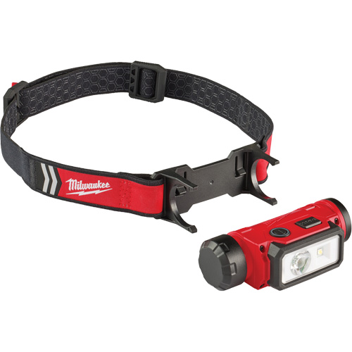 REDLITHIUM USB Hardhat Headlamp, LED, 600 Lumens, 5 Hrs. Run Time, Rechargeable Batteries Haskins Industrial Inc.