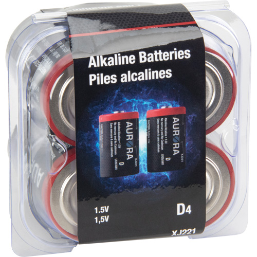 Industrial Alkaline Batteries, D, 1.5 V Haskins Industrial Inc.