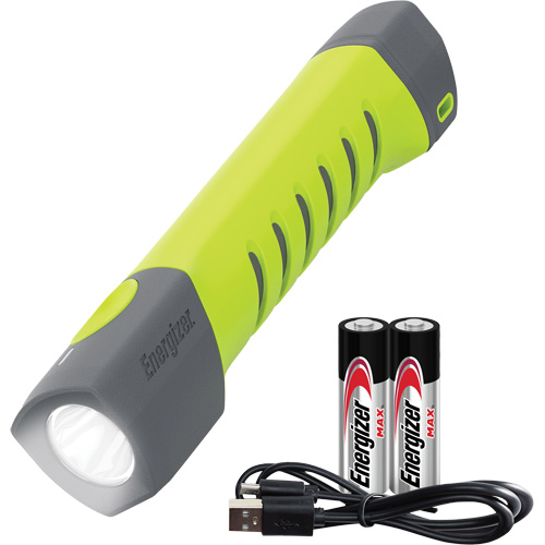Small Pro Series Hybrid Handheld Flashlight, LED, 500 Lumens, Rechargeable/AA Batteries Haskins Industrial Inc.