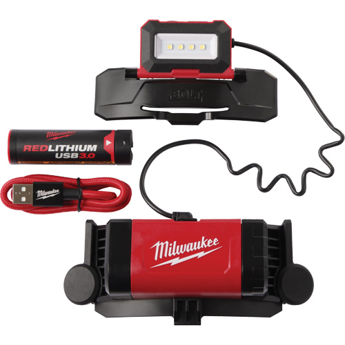 Bolt Redlithium USB Headlamp, LED, 600 Lumens, 4 Hrs. Run Time, Rechargeable Batteries Haskins Industrial Inc.