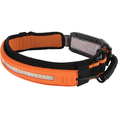 Widebeam Headlamp with Strap, LED, 575 Lumens, 4 Hrs. Run Time, Rechargeable Batteries Haskins Industrial Inc.