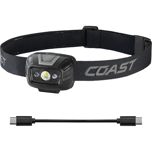 FL20R Dual Colour Wide Angle Flood Headlamp, LED, 520 Lumens, 2.5 Hrs. Run Time, Rechargeable Batteries Haskins Industrial Inc.