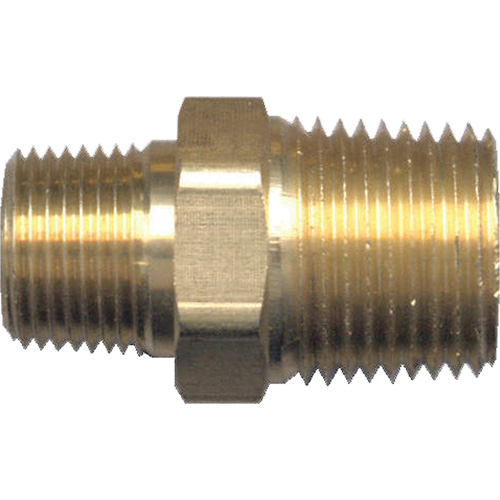 Mamelon de r&eacute;duction hexagonal, Laiton, 1/2" x 3/8", NPT x NPT Haskins Industrial Inc.