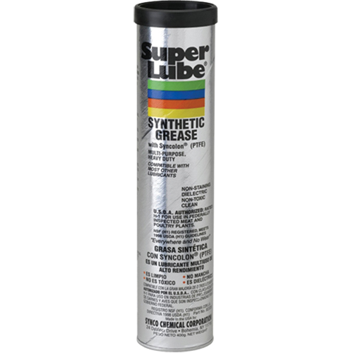 Super Lube Synthetic Based Grease With PFTE, 400 g, Cartridge Haskins Industrial Inc.