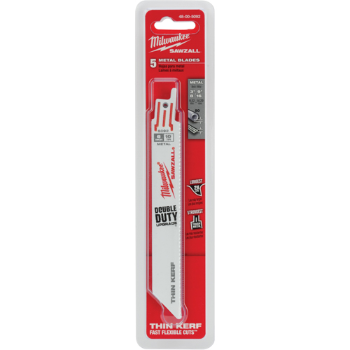 Lame de scie pour m&eacute;tal Sawzall, Bim&eacute;tal, 10 Dents par pouce, 6" lo Haskins Industrial Inc.