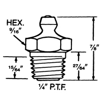 Fitting, 1/4"-18 Thread Haskins Industrial Inc.