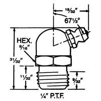 Fitting, 1/4" Thread Haskins Industrial Inc.