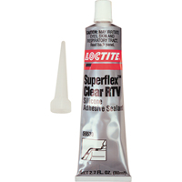 Superflex RTV Silicone Adhesive Sealant, Tube, Clear Haskins Industrial Inc.