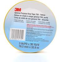 764 General-Purpose Vinyl Tape, 76 mm (3") W x 32.9 m (108') L, 5 mils, Yellow Haskins Industrial Inc.