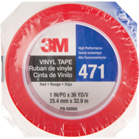 Ruban en vinyle 471, 25,4 mm (1") la x 32,9 m (108') lo, 5,3 mils, Rouge Haskins Industrial Inc.
