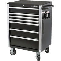 HDRC2807 HD Series Roller Cabinet, 7 Drawers, 27-4/5" W x 21-27/50" D x 40-31/100" H, Black Haskins Industrial Inc.