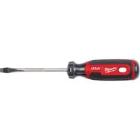 Slotted Screwdriver, 1/4" Tip, Round, 211 mm L, Cushion Grip Handle Haskins Industrial Inc.