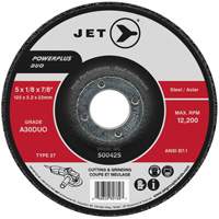 Powerplus DUO Cutting/Grinding Wheel, 4-1/2" x 1/8", 7/8" Arbor, Type 27, A30DUO Grit Haskins Industrial Inc.