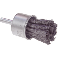 Knot Wire End Brush, 1/2" Dia., 0.014 Wire Dia., 1/4" Shank Haskins Industrial Inc.