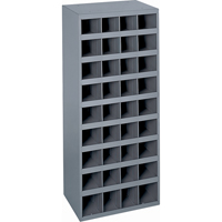 Steel Storage Bin Cabinet, 17-7/8" W x 12" D x 42" H, Grey Haskins Industrial Inc.