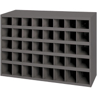 Steel Storage Bin Cabinet, 33-3/4" W x 8-1/2" D x 22-1/4" H, Grey Haskins Industrial Inc.