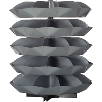 Rotabin&reg; Storage Units, 625 lbs. Capacity per Level, 5 Level, 56" H x 44" Dia. Haskins Industrial Inc.