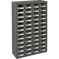 KPC-400 Parts Cabinet, Galvanized Steel, 48 Drawers, 22-3/5" x 8-7/10" x 36-9/10", Grey Haskins Industrial Inc.