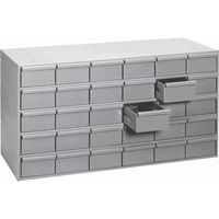 Industrial Drawer Cabinets, 30 Drawers, 33-3/4" W x 11-3/4" D x 21-1/8" H, Grey Haskins Industrial Inc.