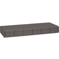 Industrial Drawer Cabinets, 6 Drawers, 33-3/4" W x 11-5/8" D x 4" H, Grey Haskins Industrial Inc.