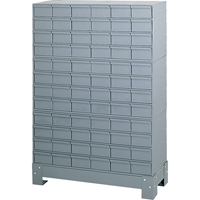 Industrial Drawer Cabinet With Base, 72 Drawers, 34-1/8" W x 12-1/4" D x 48-1/8" H, Grey Haskins Industrial Inc.