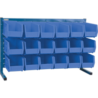 Louvered Rack with Bins, 18 Bins, 8-1/4" W x 36" D x 22" H Haskins Industrial Inc.