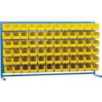 Rayonnage &agrave; persienne avec bacs, 72 bacs, 72" la x 15" p x 40" h Haskins Industrial Inc.