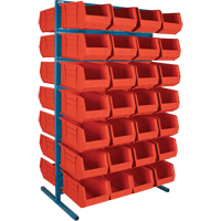 Double-Sided Stationary Bin Rack, 36" W x 24" D x 61" H, 56 Bins Haskins Industrial Inc.
