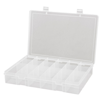 Compact Polypropylene Compartment Cases, 13-1/8" W x 9" D x 2-5/16" H, 18 Compartments Haskins Industrial Inc.